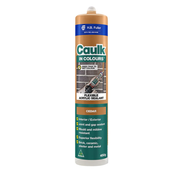 Caulk In Colours 450g Flexible Acrylic Sealant Cedar Caulk In Colours 450g Flexible Acrylic Sealant Cedar