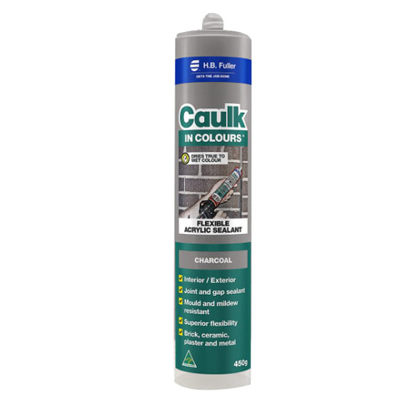 Caulk In Colours 450g Flexible Acrylic Sealant Charcoal Interior