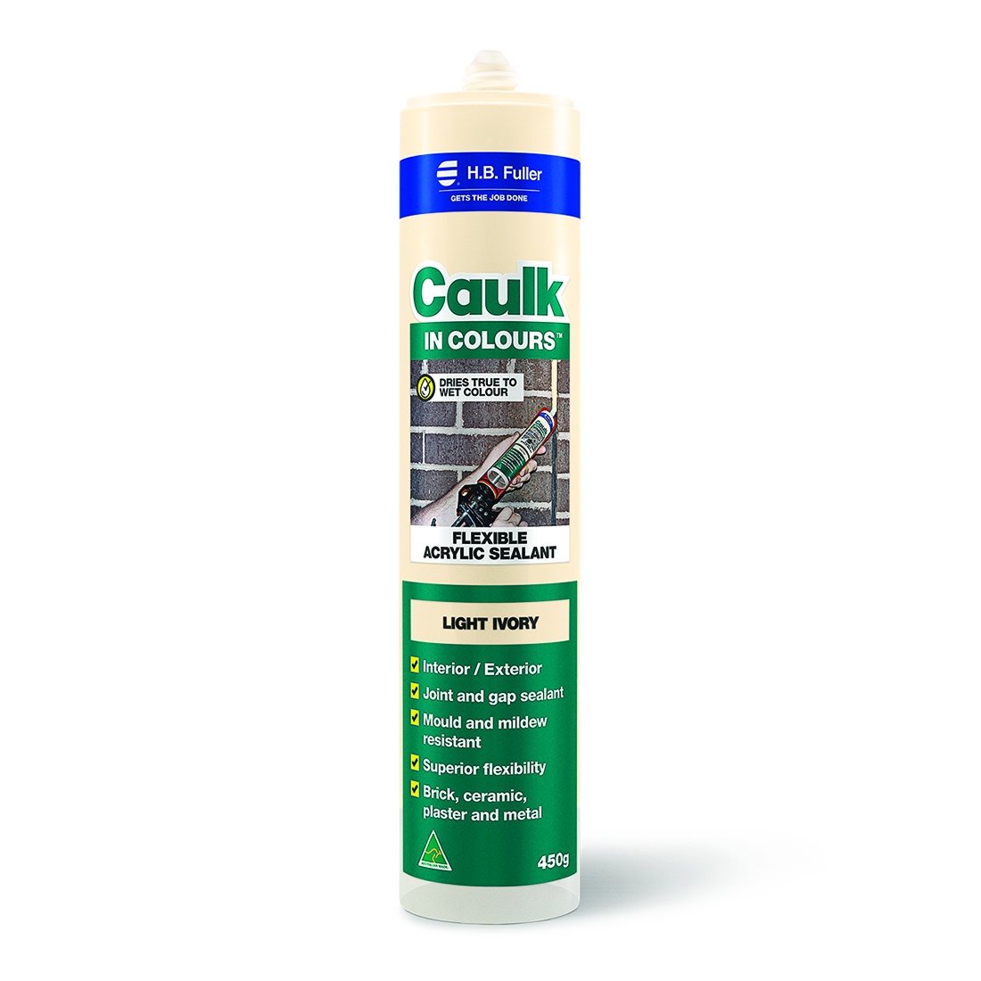 Caulk In Colours 450g Flexible Acrylic Sealant Light Ivory Caulk In Colours 450g Flexible Acrylic Sealant Light Ivory