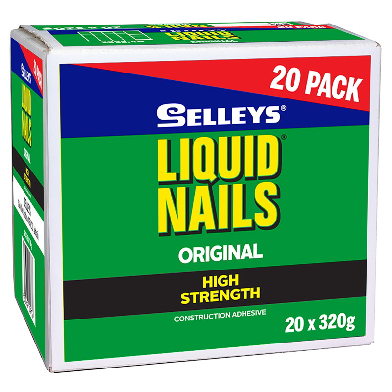 Liquid Nails 320g Orginal High Strength Construction Adhesive Free Bucket 20 pack Liquid Nails 320g Orginal High Strength Construction Adhesive Free Bucket 20 pack