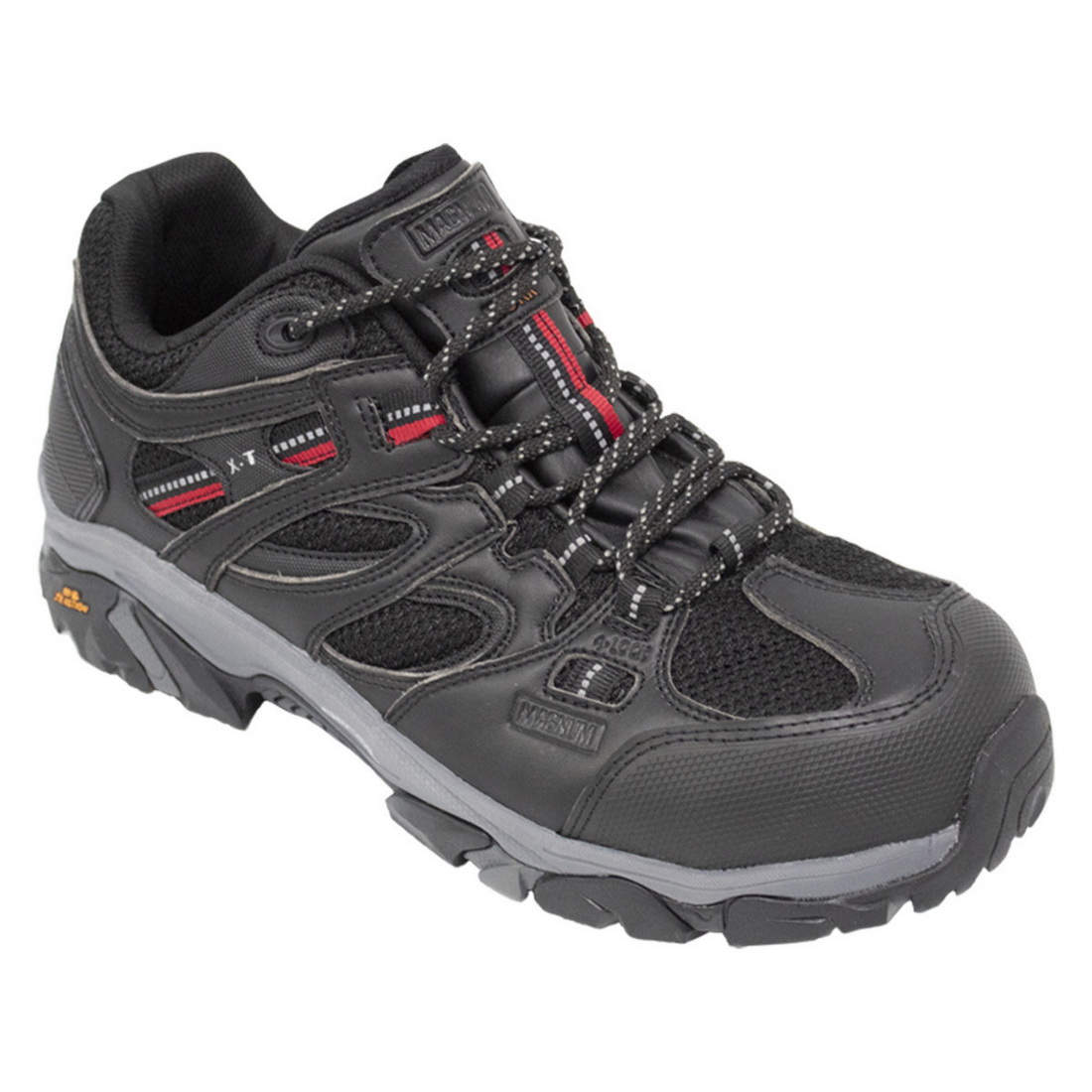 X-T Boron Low-Rise Lace-up Safety Boot with Composite Toe Black/Red Size 15 X-T Boron Low-Rise Lace-up Safety Boot with Composite Toe Black/Red Size 15