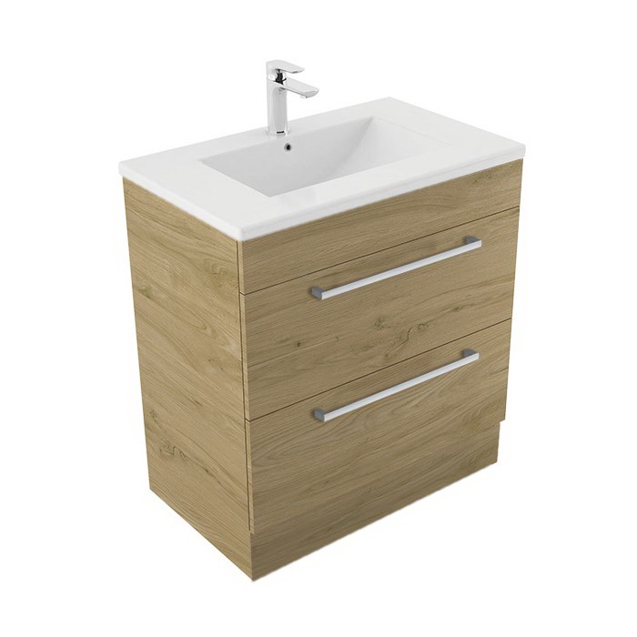 Verona Floor Standing Vanity 750 2 Drawers French Oak Velvet Curved Vitreous China 86803.77 Verona Floor Standing Vanity 750 2 Drawers French Oak Velvet Curved Vitreous China 86803.77