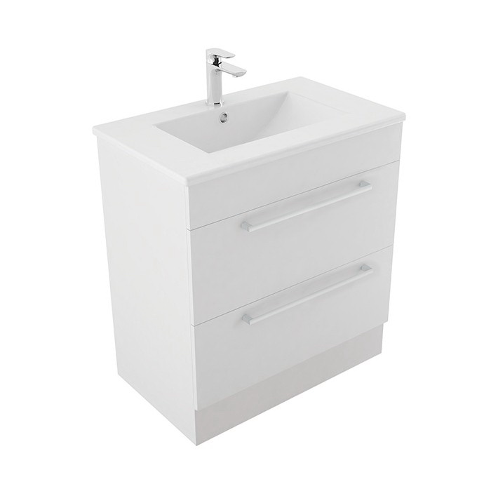 Verona Floor Standing Vanity 750mm 2 x Drawer Dezigna White Gloss Curved Vitreous China 86803.11 Verona Floor Standing Vanity 750mm 2 x Drawer Dezigna White Gloss Curved Vitreous China 86803.11