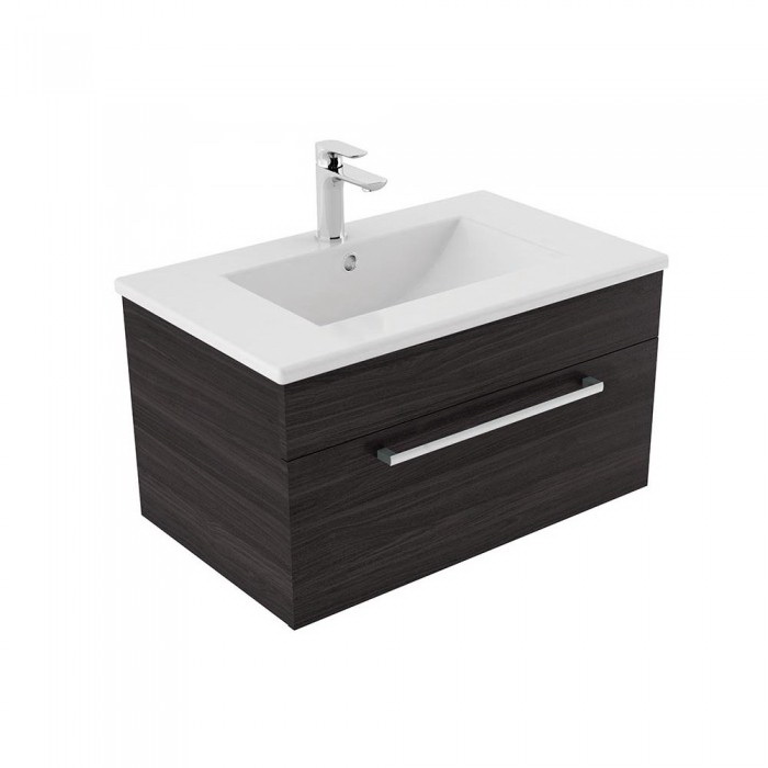Verona Wall Hung Vanity 750 1 Drawer Curved Vitreous China Fiordland Elm Wilderness 86801.73 Verona Wall Hung Vanity 750 1 Drawer Curved Vitreous China Fiordland Elm Wilderness 86801.73
