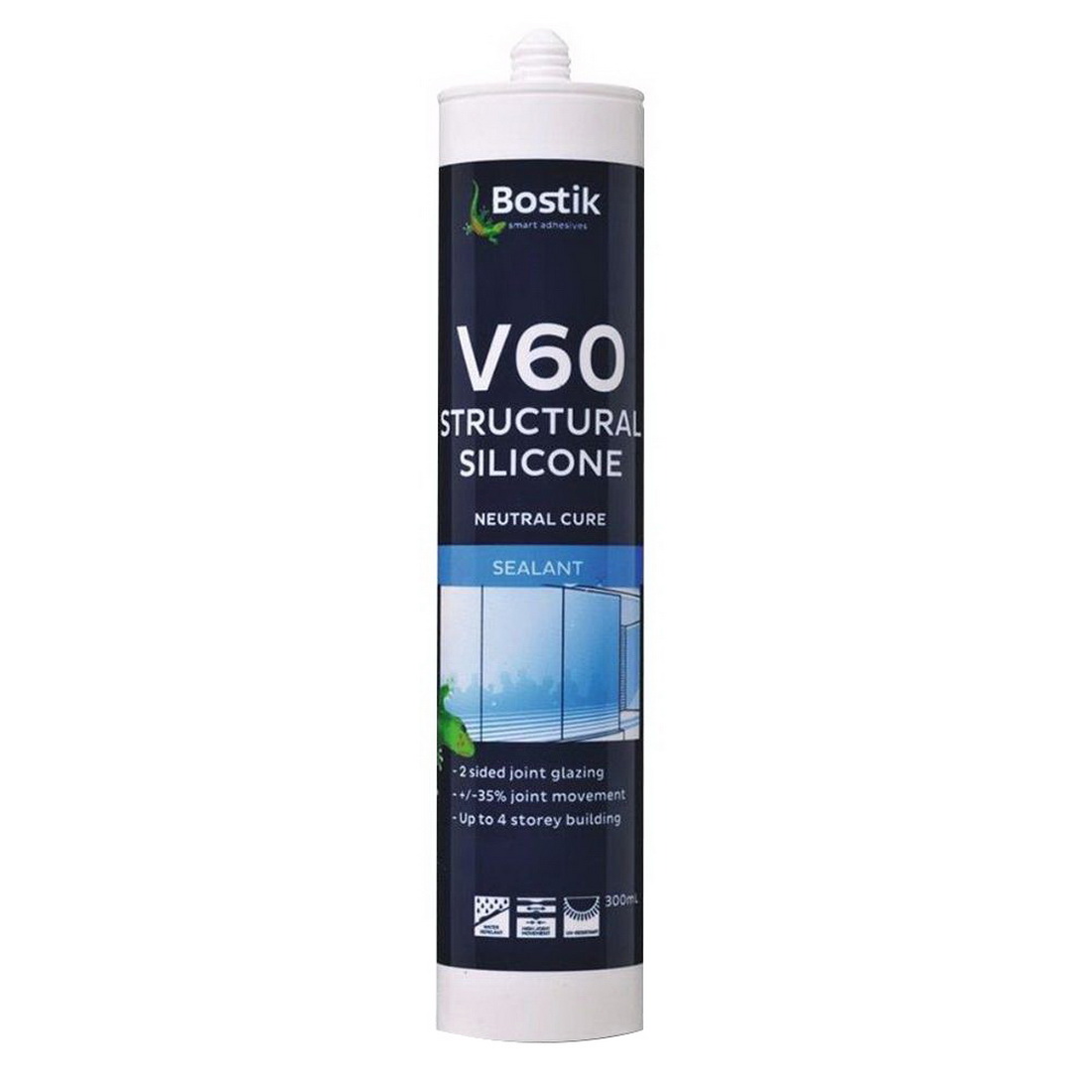 300ml V60 Architectural Grade Silicone Sealant Translucent 300ml V60 Architectural Grade Silicone Sealant Translucent