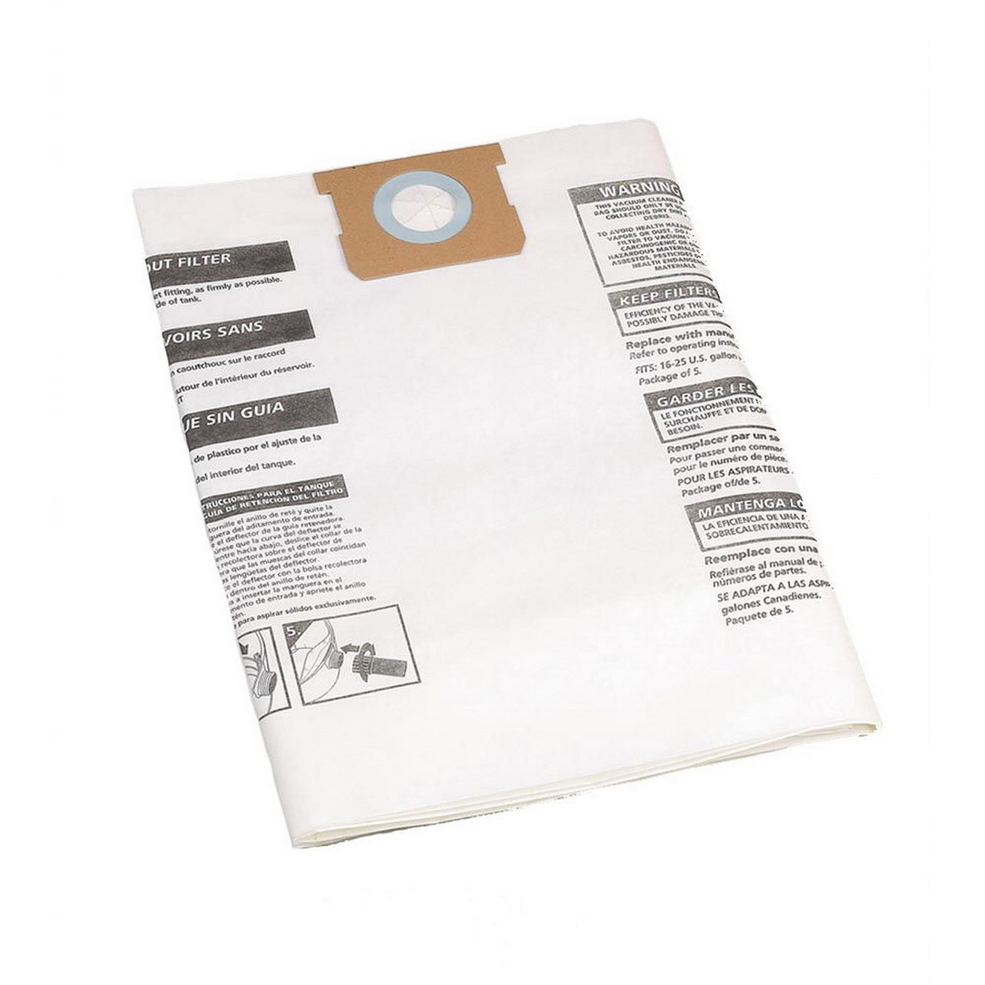 Standard Collection Bag For 60-80L Vacuum 5 Pack Standard Collection Bag For 60-80L Vacuum 5 Pack