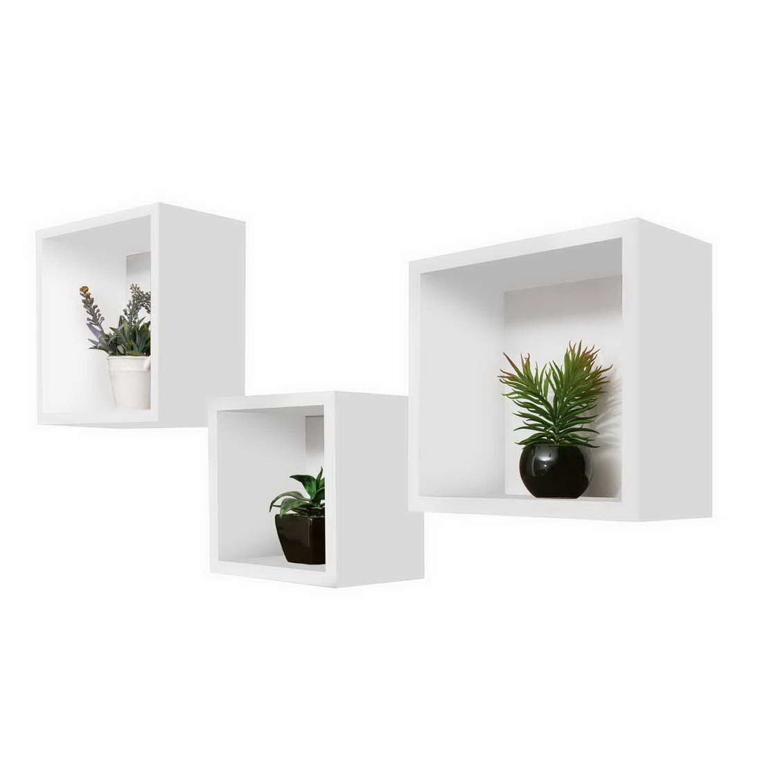 3 in 1 Cubeline Set Floating Shelves White 3 in 1 Cubeline Set Floating Shelves White
