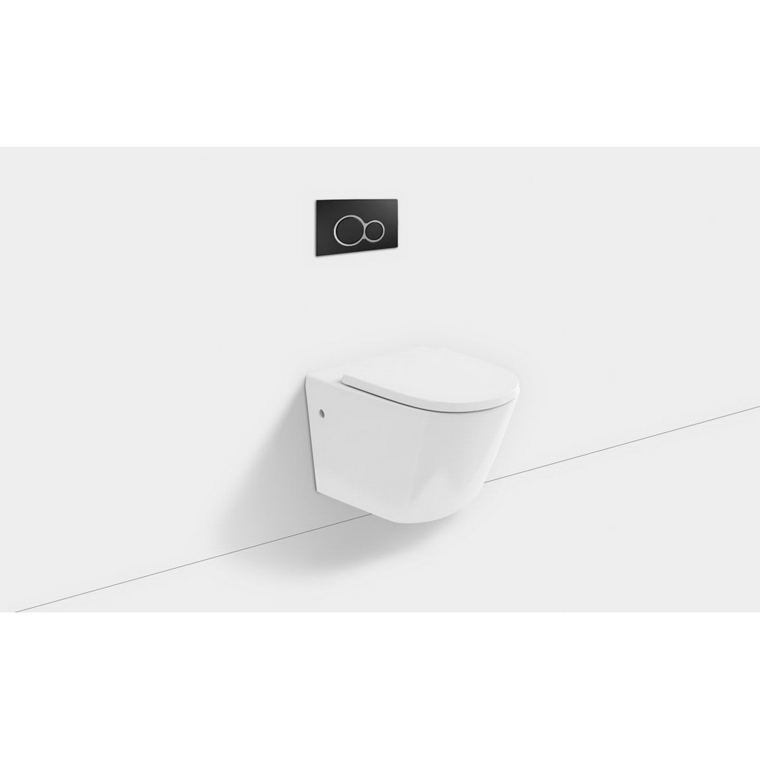 Sphere Wall Hung Toilet Suite 520 x 365mm Black Sphere Wall Hung Toilet Suite 520 x 365mm Black