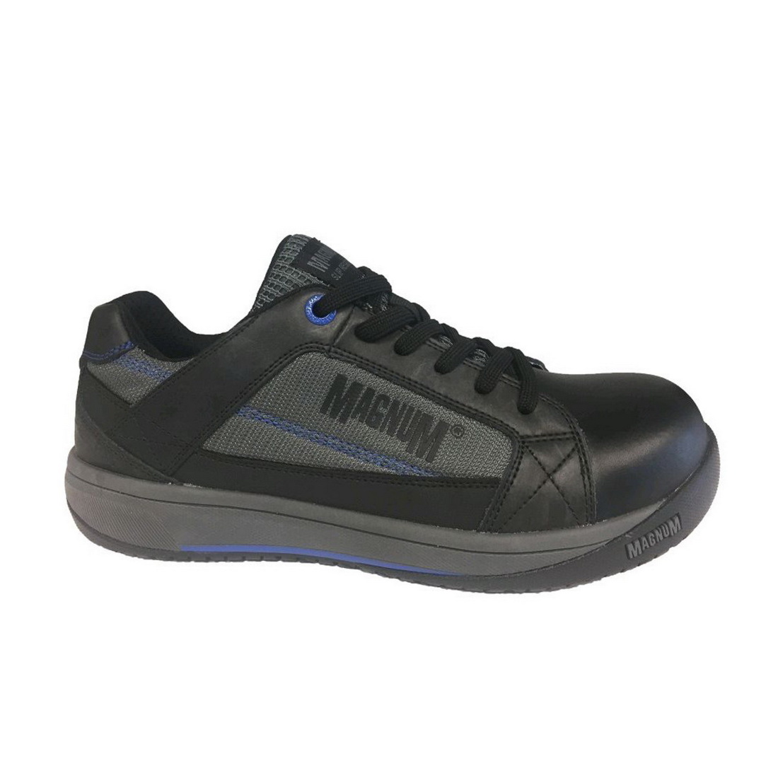 Mags Low Leather CTi Anti-Static Safety Shoes Black/Blue Size 10 ...