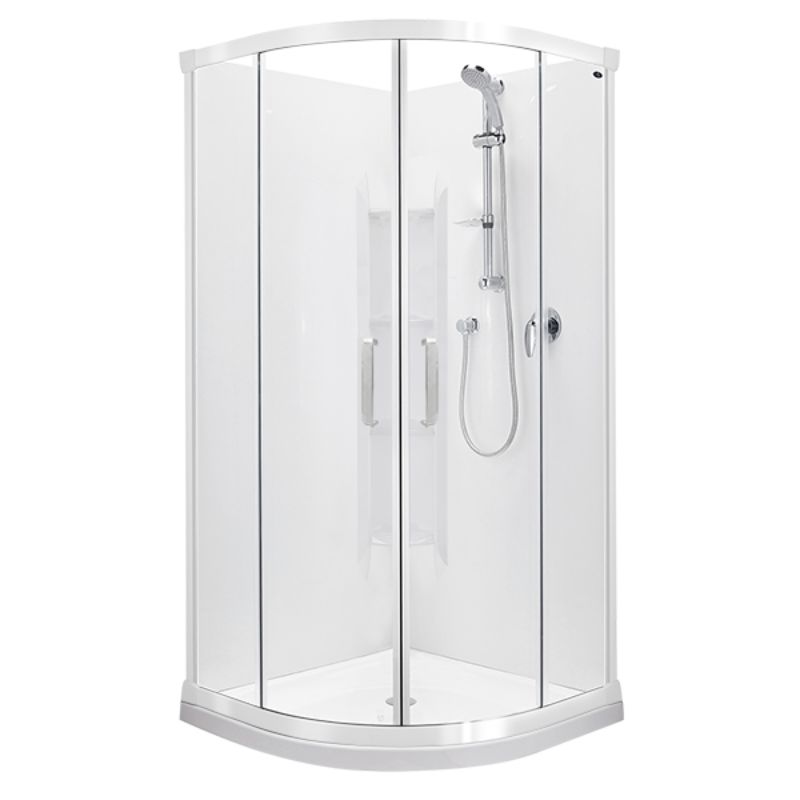 Ruby II Round Shower Sliding Door 1000 x 1000mm Ex Contour Plus 4 Shelf ...