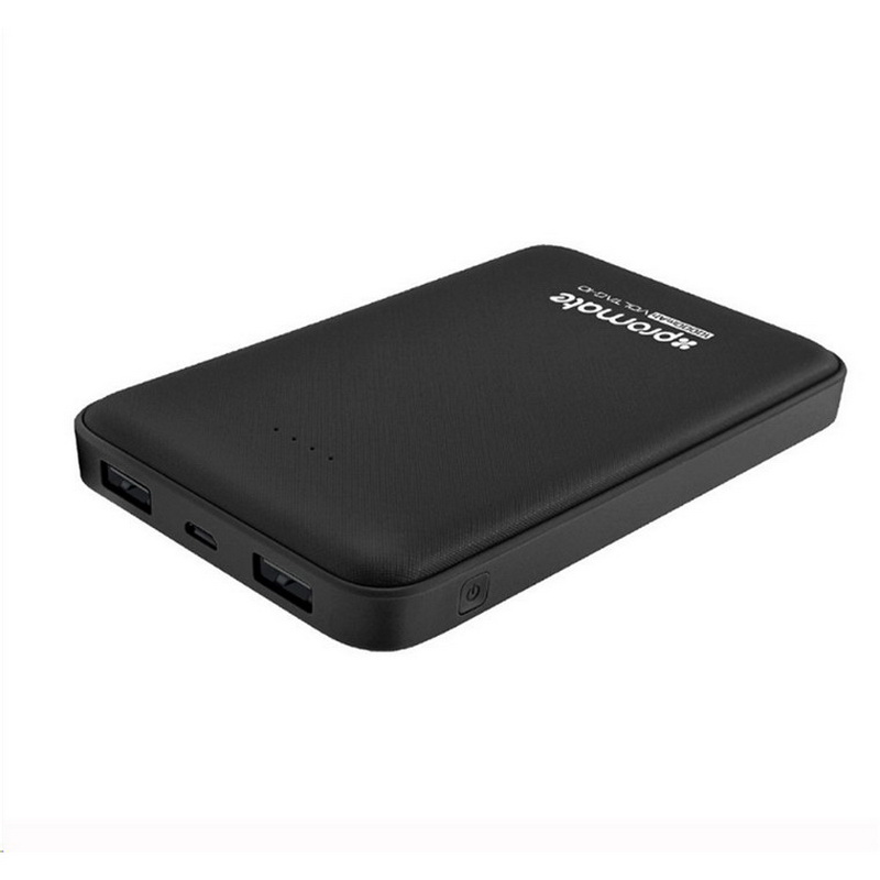 10000mAh Ultra-Slim Lithium Polymer Charging Power Bank with Dual USB Ports Black 10000mAh Ultra-Slim Lithium Polymer Charging Power Bank with Dual USB Ports Black
