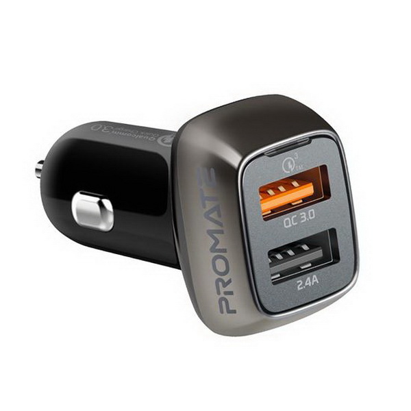 Scud Car Charger 30W Dual USB Port One Fast Charge Black Scud Car Charger 30W Dual USB Port One Fast Charge Black