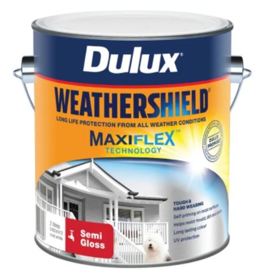 Weathershield Maxiflex Semi Gloss Vivid White 2L Weathershield Maxiflex Semi Gloss Vivid White 2L
