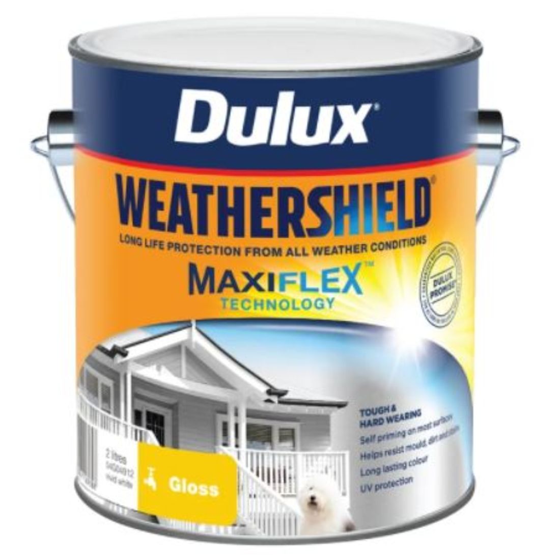Weathershield Maxiflex Gloss Vivid White 2L Weathershield Maxiflex Gloss Vivid White 2L