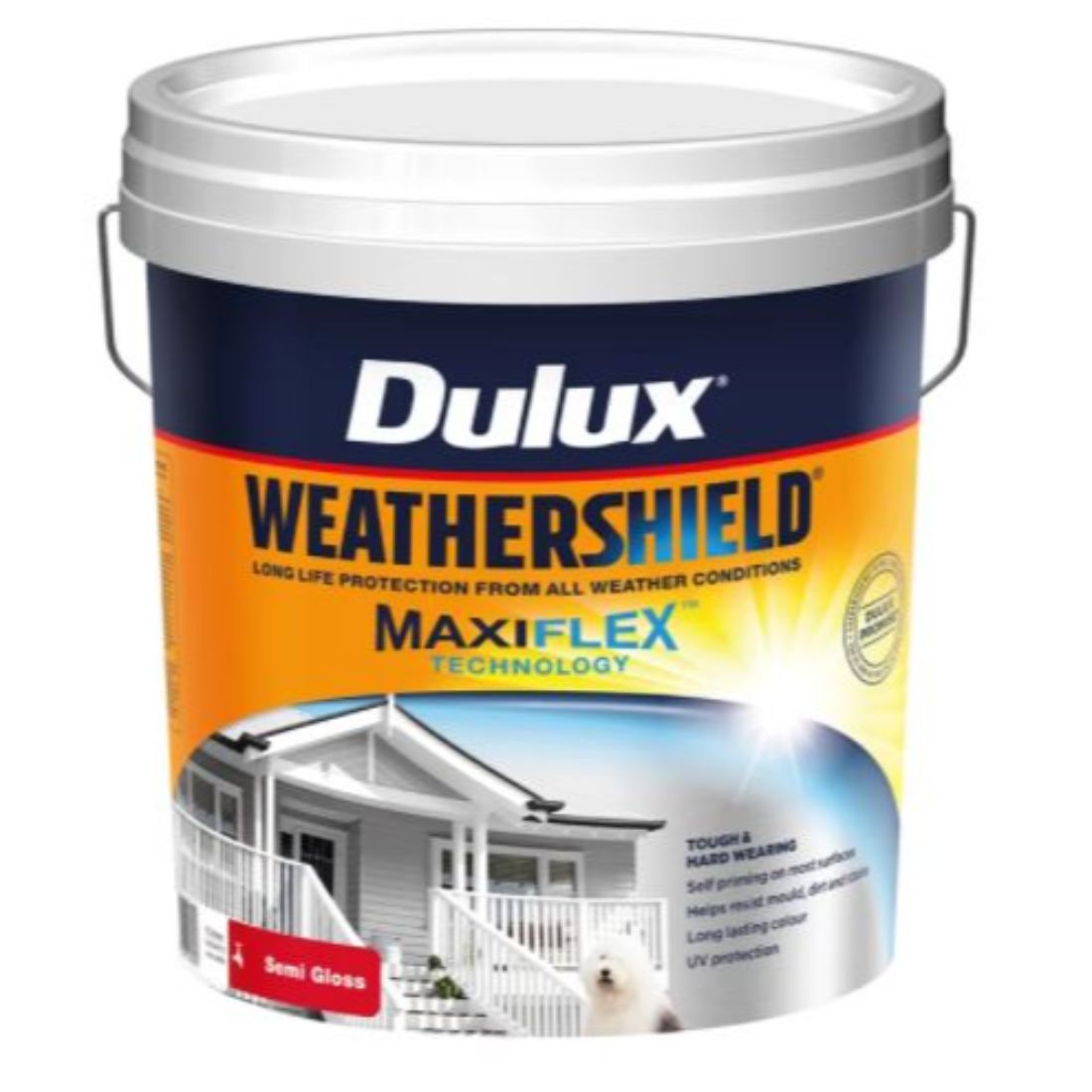 Weathersheild Maxiflex Semi Gloss Vivid White 15L Weathersheild Maxiflex Semi Gloss Vivid White 15L