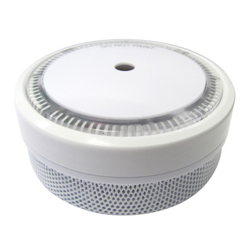 Mini Photoelectric Smoke Alarm with 10 Year Lithium Battery White Mini Photoelectric Smoke Alarm with 10 Year Lithium Battery White
