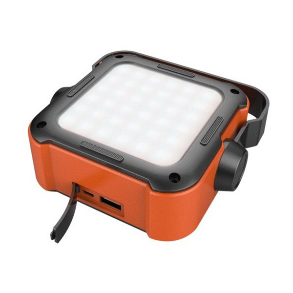 1000lm Outdoor Portable LED Flood Light with 10000mAh Built-in Power Bank Orange 1000lm Outdoor Portable LED Flood Light with 10000mAh Built-in Power Bank Orange