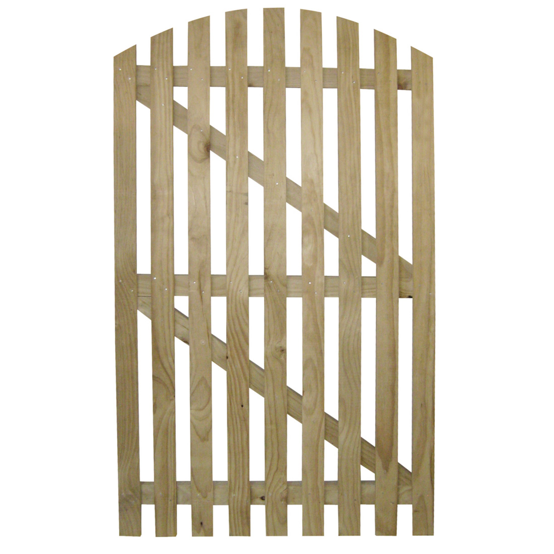Radiata Round Picket Wooden Gate H3.2 Treated 1800 x 900mm Radiata Round Picket Wooden Gate H3.2 Treated 1800 x 900mm
