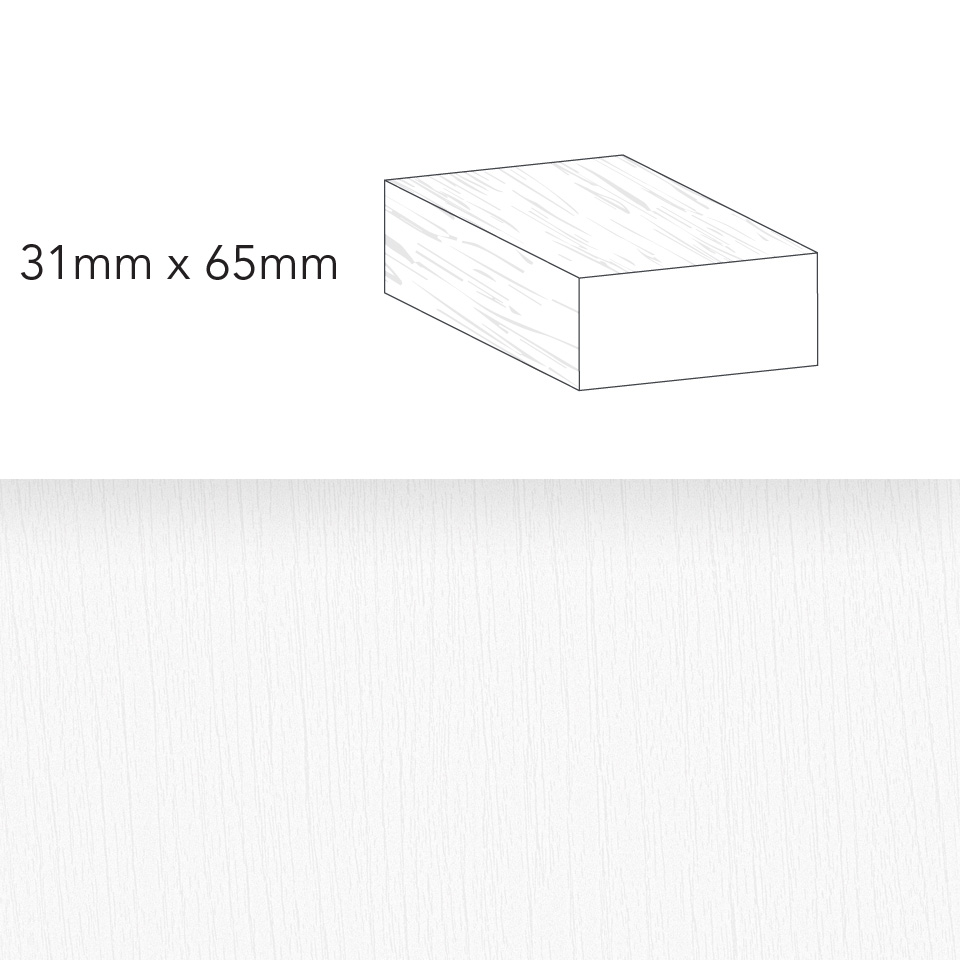 Snowfall Pre-Finished Decorative Batten 31 x 65mm x 3.6m Snowfall Pre-Finished Decorative Batten 31 x 65mm x 3.6m