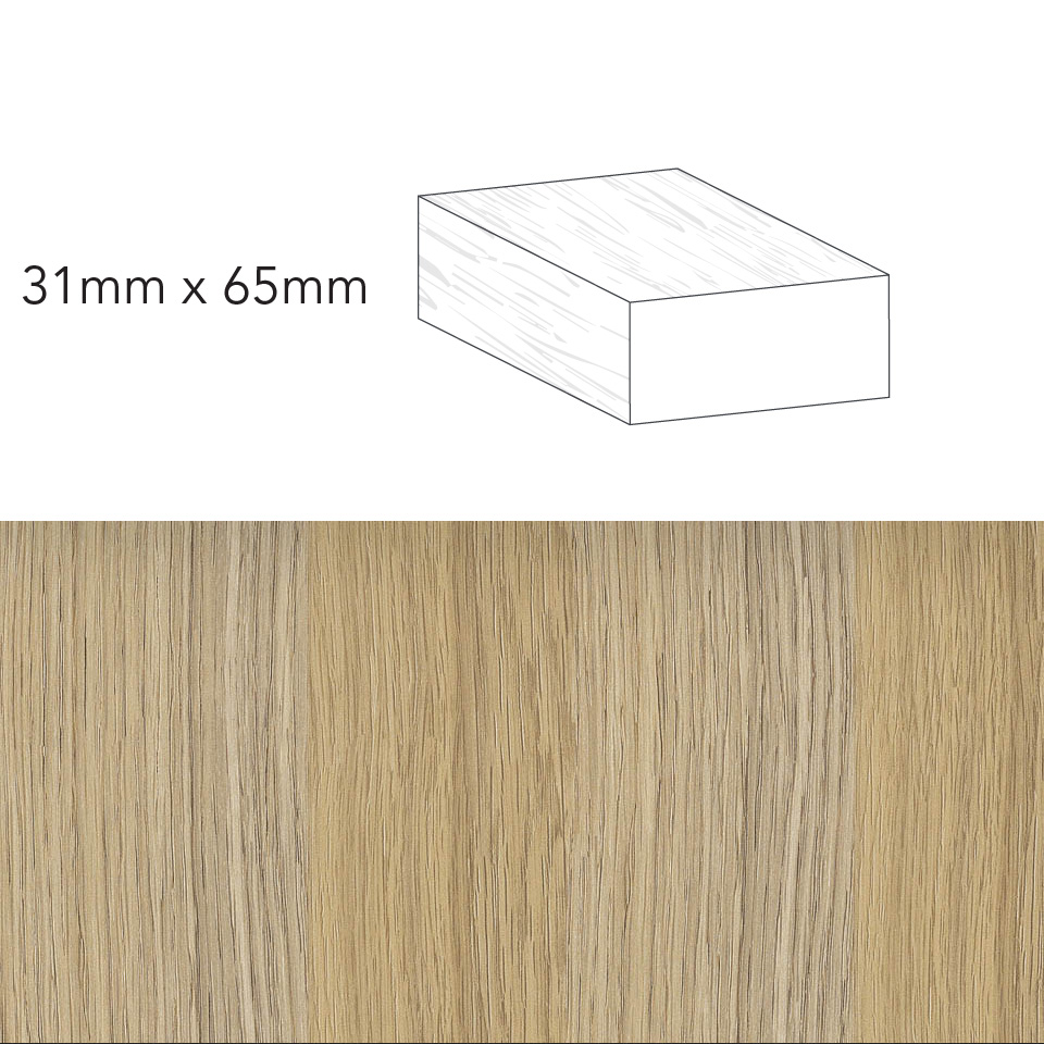 Honey Oak Pre-Finished Decorative Batten 31 x 65mm x 3.6m Honey Oak Pre-Finished Decorative Batten 31 x 65mm x 3.6m