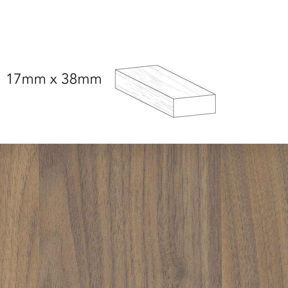 Woodland Pre-Finished Decorative Batten 17 x 38mm x 3.6m Woodland Pre-Finished Decorative Batten 17 x 38mm x 3.6m