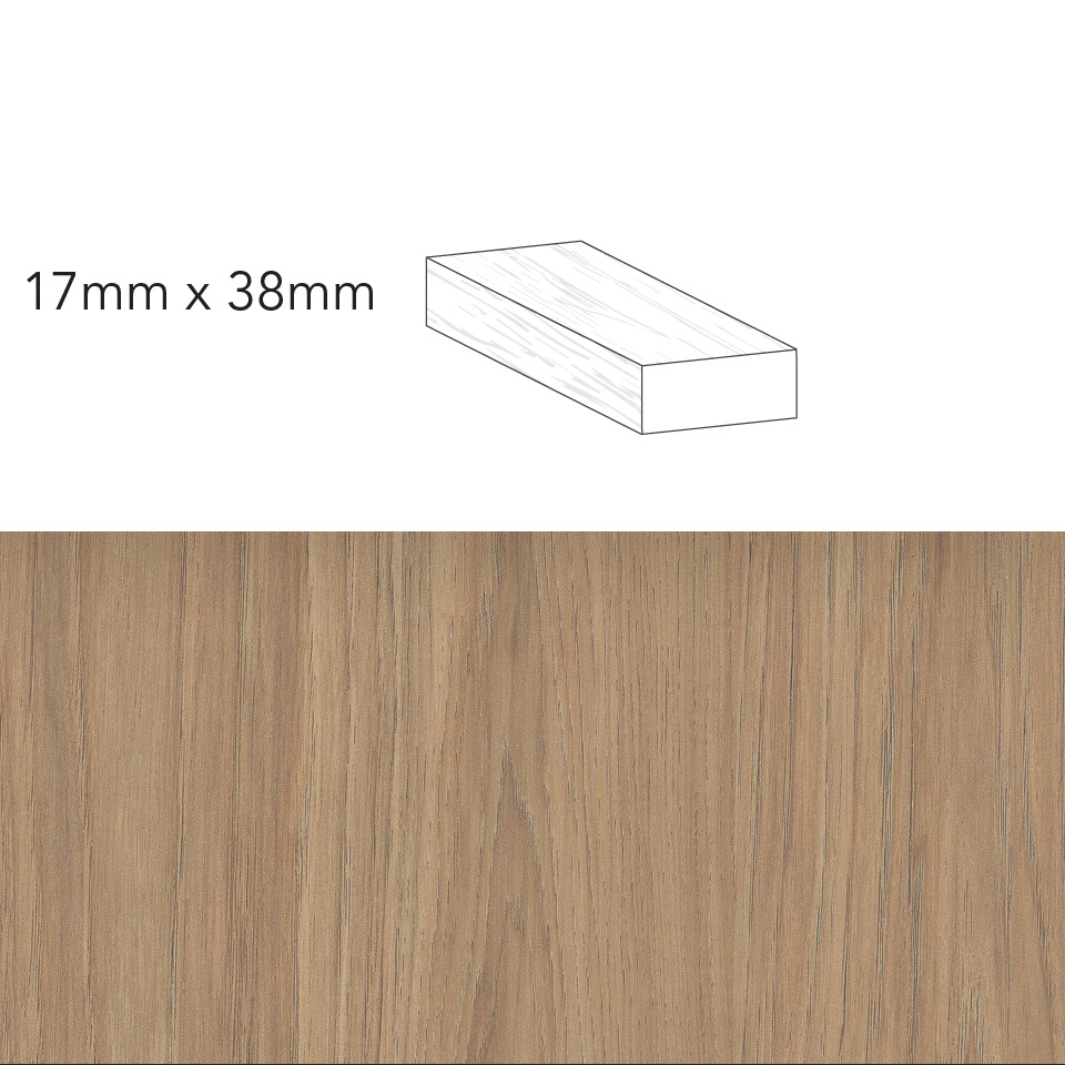 Sahara Pre-Finished Decorative Batten 17 x 38mm x 3.6m Sahara Pre-Finished Decorative Batten 17 x 38mm x 3.6m