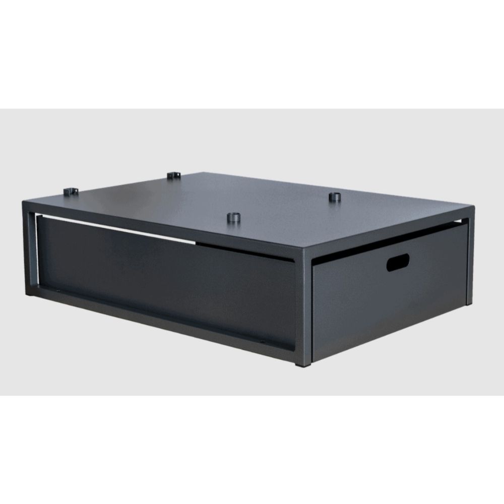 IV Raised Hearth & Wood Bin Large Black PlaceMakers NZ