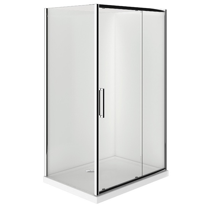 Verona Sliding Square Shower 900x1200mm Right Hand Door Center Waste 2 Sided Flat Wall Verona Sliding Square Shower 900x1200mm Right Hand Door Center Waste 2 Sided Flat Wall