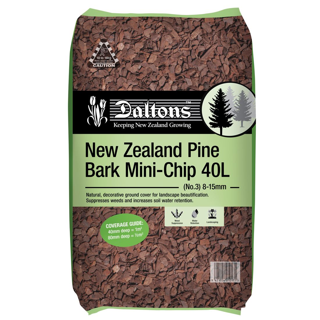 NZ Pine Bark Mini Chip 40L Bag NZ Pine Bark Mini Chip 40L Bag