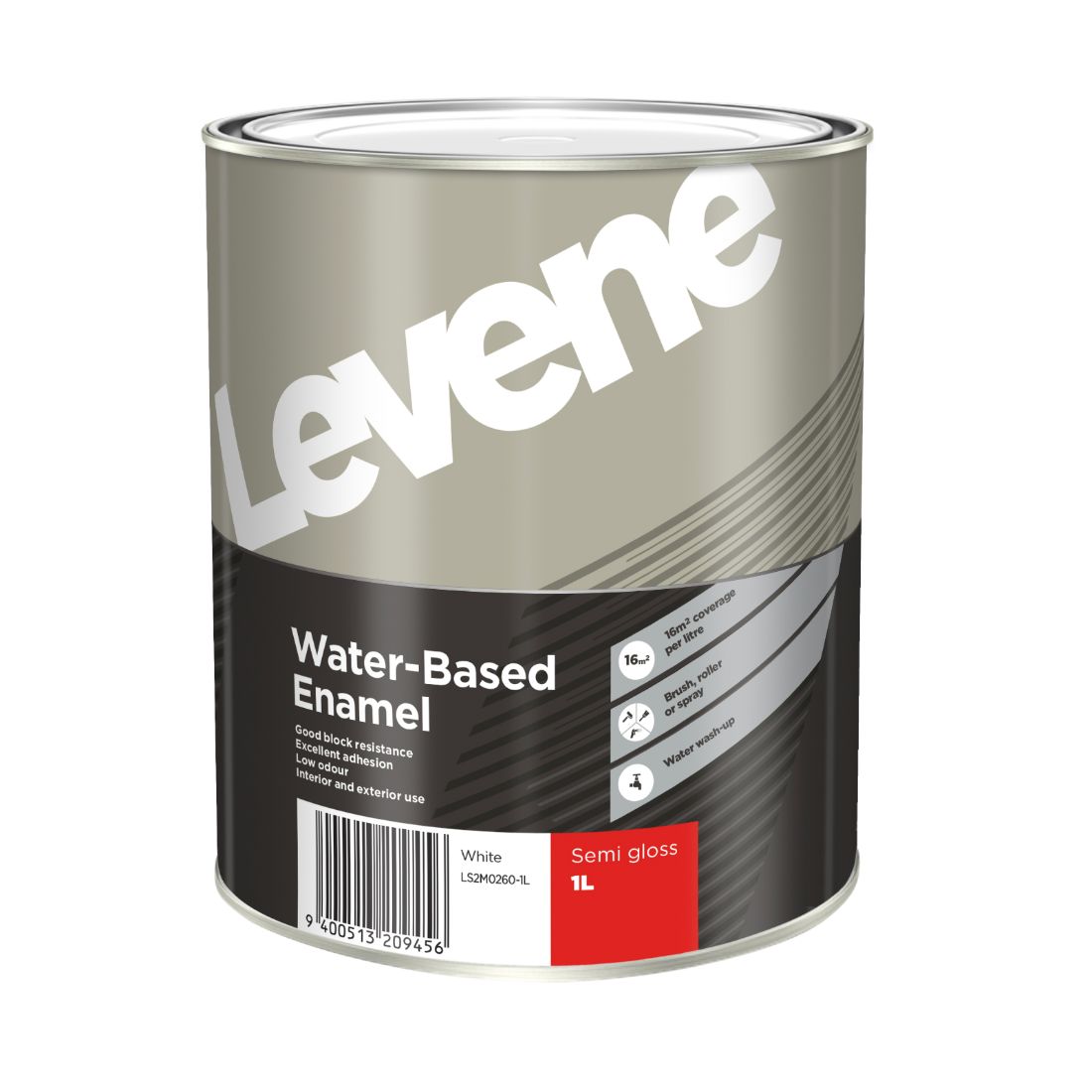 Water Based Enamel Semi Gloss White 1L Water Based Enamel Semi Gloss White 1L