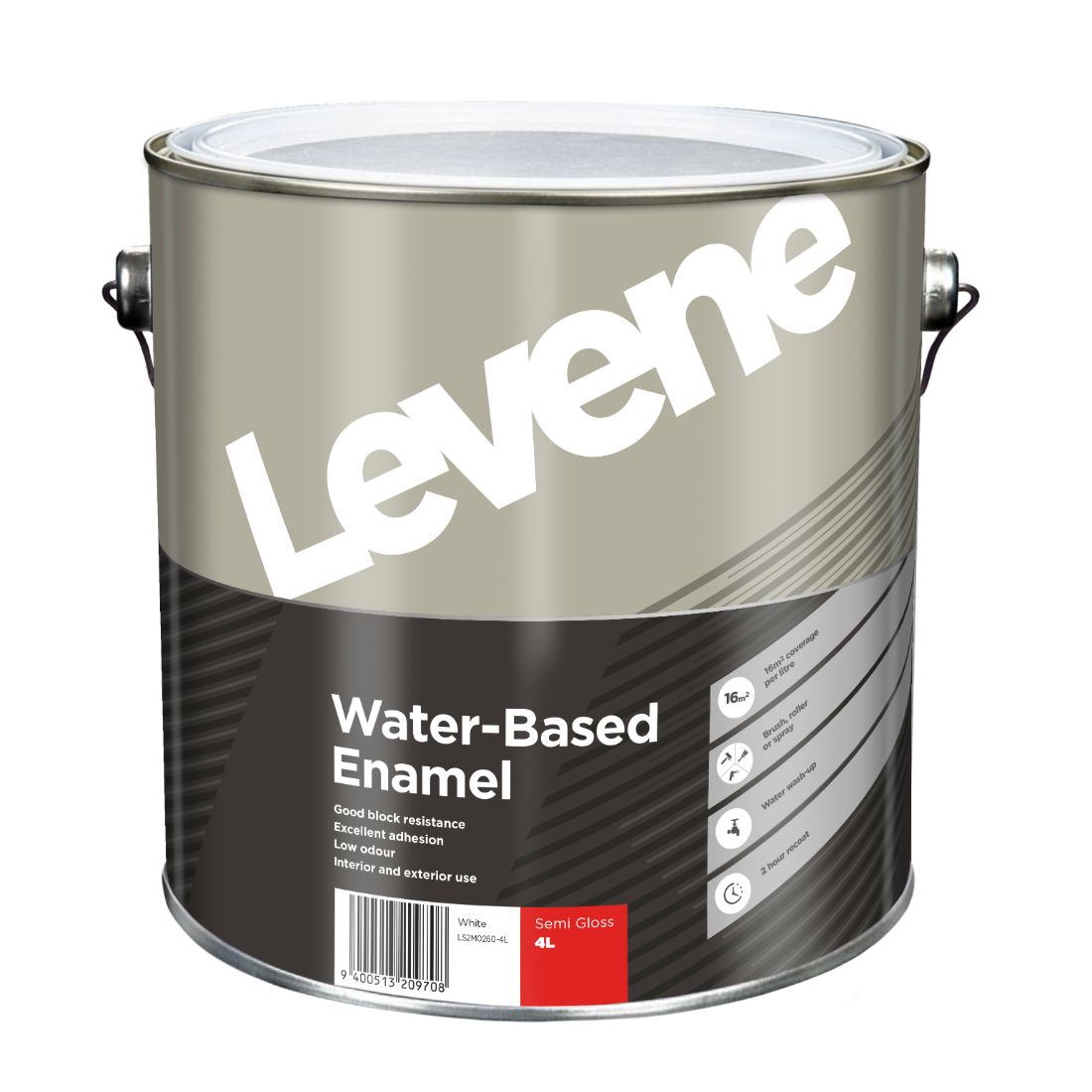 Water Based Enamel Semi Gloss Black 4L Water Based Enamel Semi Gloss Black 4L