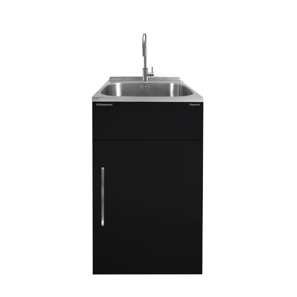 Supertub Series III Standard Size 1 Door Frosted Black Stainless Steel Gooseneck Tap ST3103B Supertub Series III Standard Size 1 Door Frosted Black Stainless Steel Gooseneck Tap ST3103B