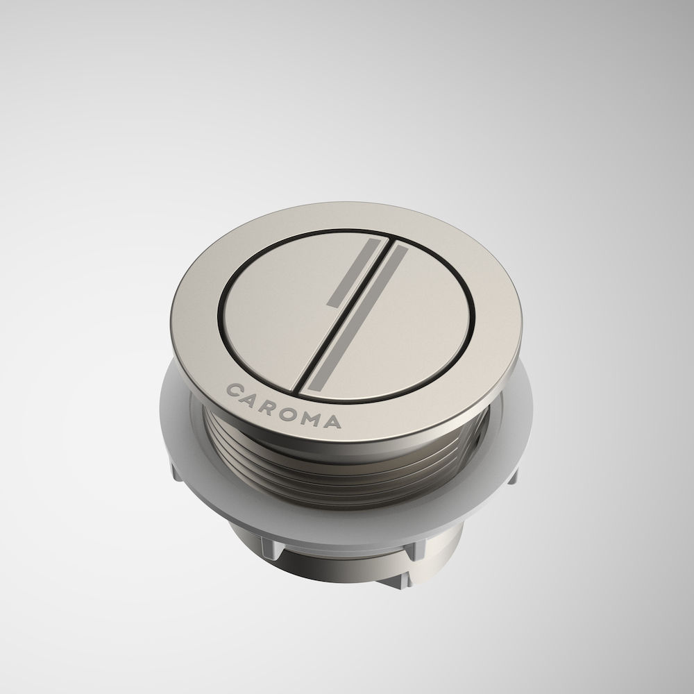 Luna Bezel Button Round 'Sm/Fl' Brushed Nickel 415028BN Luna Bezel Button Round 'Sm/Fl' Brushed Nickel 415028BN