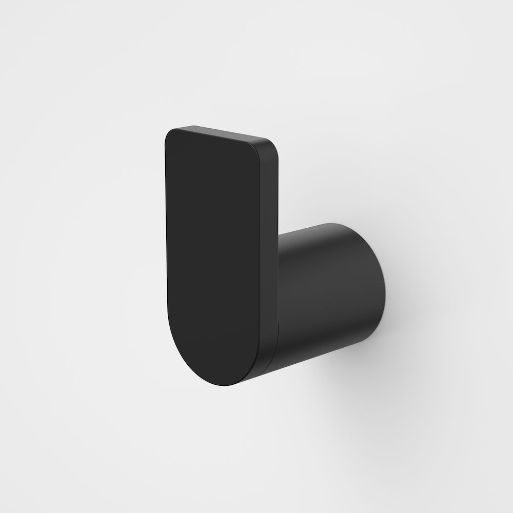 Urbane II Robe Hook Matte Black 99621B | PlaceMakers NZ