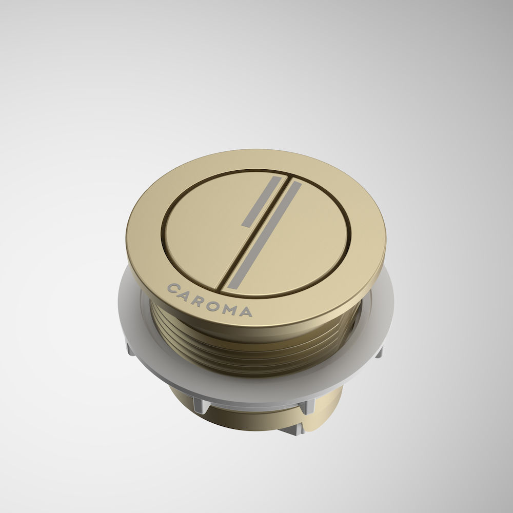 Luna Bezel Button Round 'Sm/Fl' Brushed Brass 415028BB Luna Bezel Button Round 'Sm/Fl' Brushed Brass 415028BB