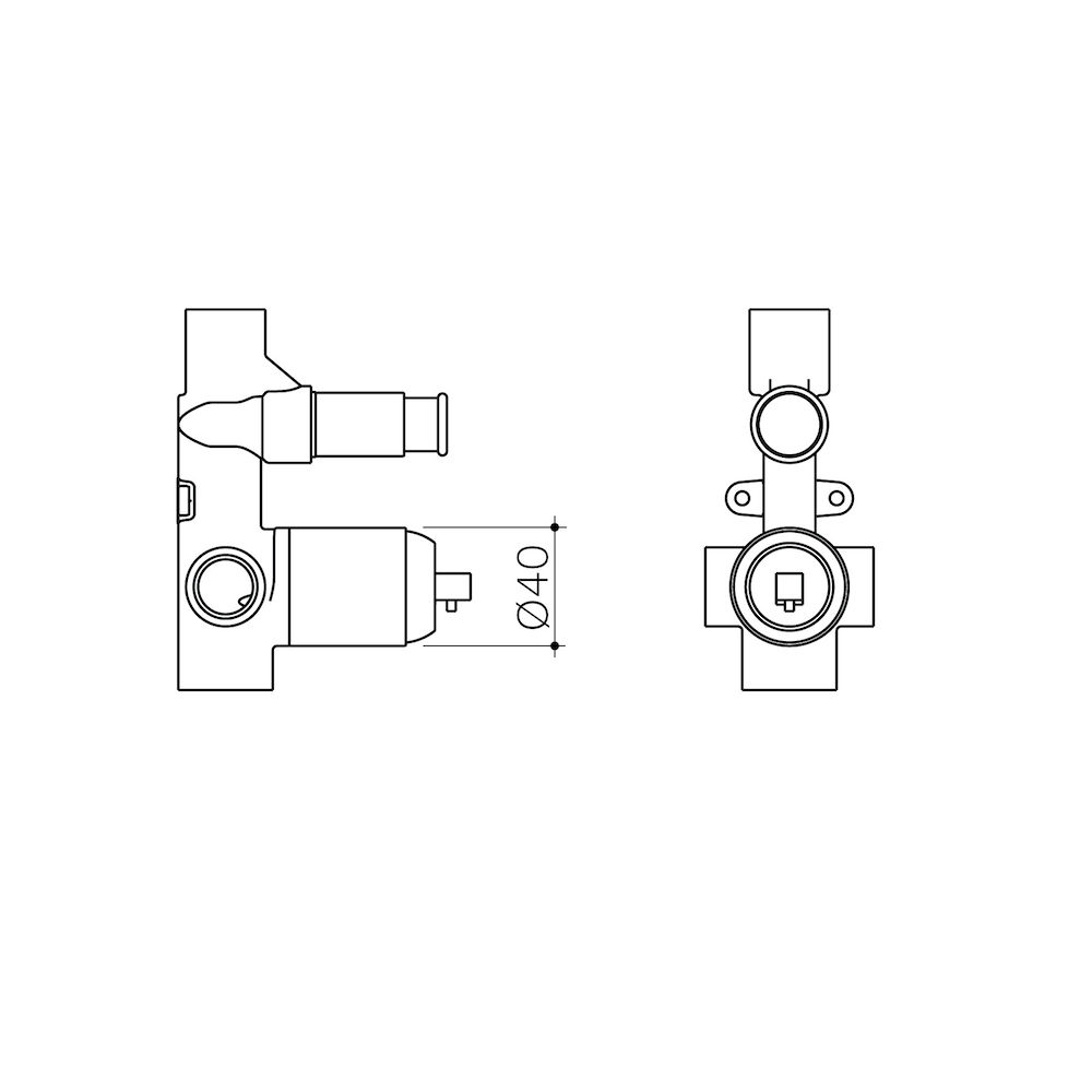 Luna Bath/Shower Mixer with Diverter Body Kit Black 68192BL
