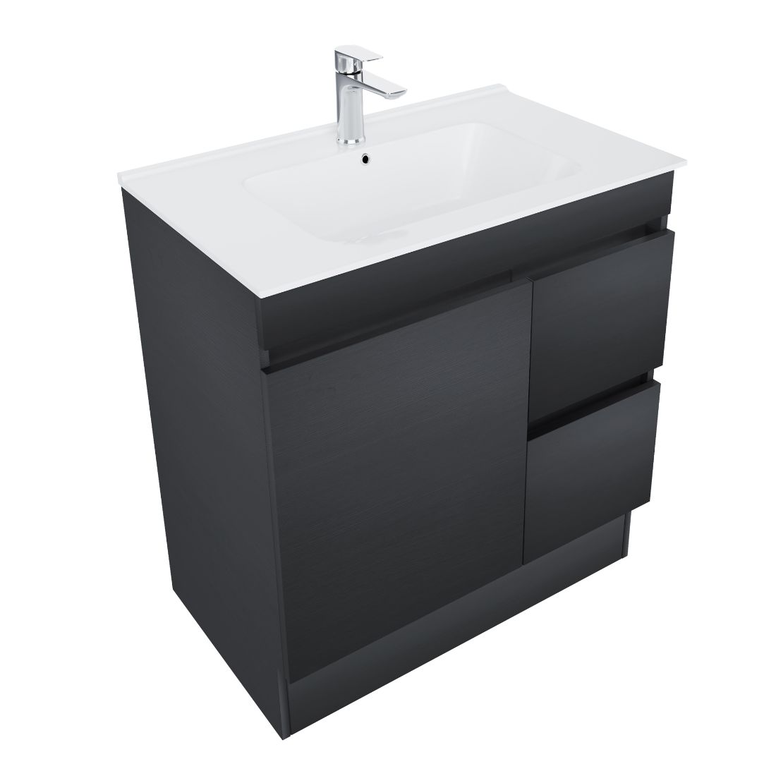 Astra Floor Standing Vanity Charred Elm 750mm 39755CE Astra Floor Standing Vanity Charred Elm 750mm 39755CE