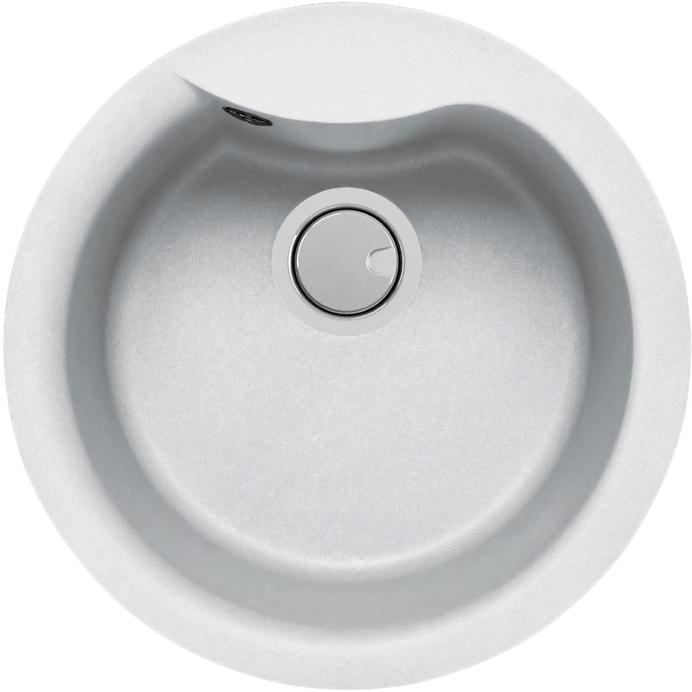 Duro Granite Bari Single Round Bowl DG090T-W White Duro Granite Bari Single Round Bowl DG090T-W White
