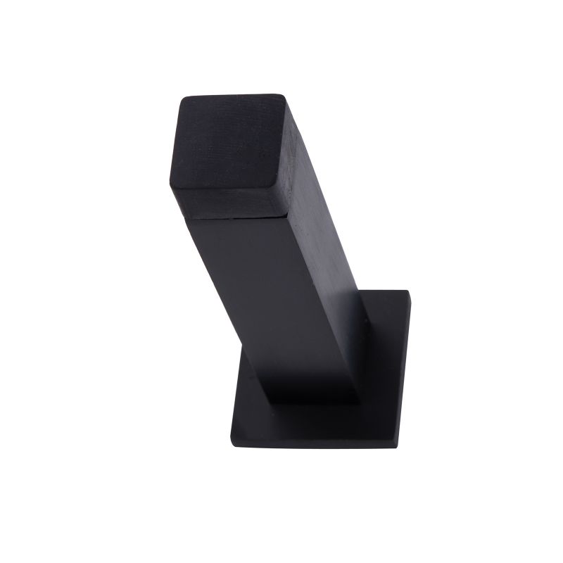 Door Stop Wall Mounted Square Aluminium Black 85mm PlaceMakers NZ