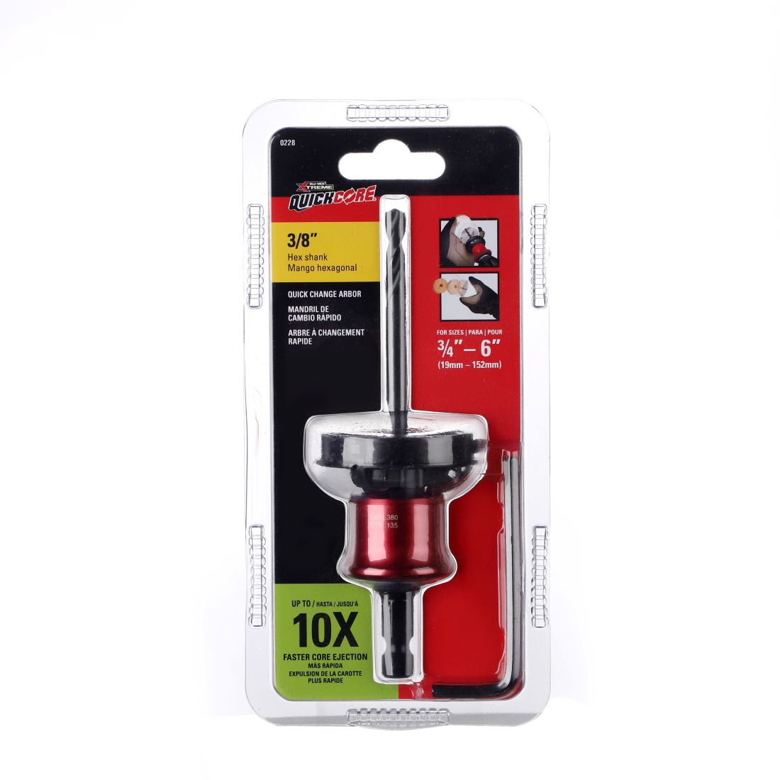 Xtreme Quick Core Mandrel Assembly 3/8 inch Shank BLXQC0228 Xtreme Quick Core Mandrel Assembly 3/8 inch Shank BLXQC0228