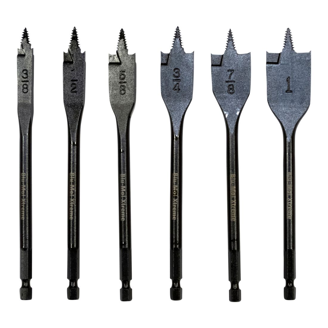 Blu-Mol Threaded Spade Bit Set 6 Piece BLX2698-S1 Blu-Mol Threaded Spade Bit Set 6 Piece BLX2698-S1
