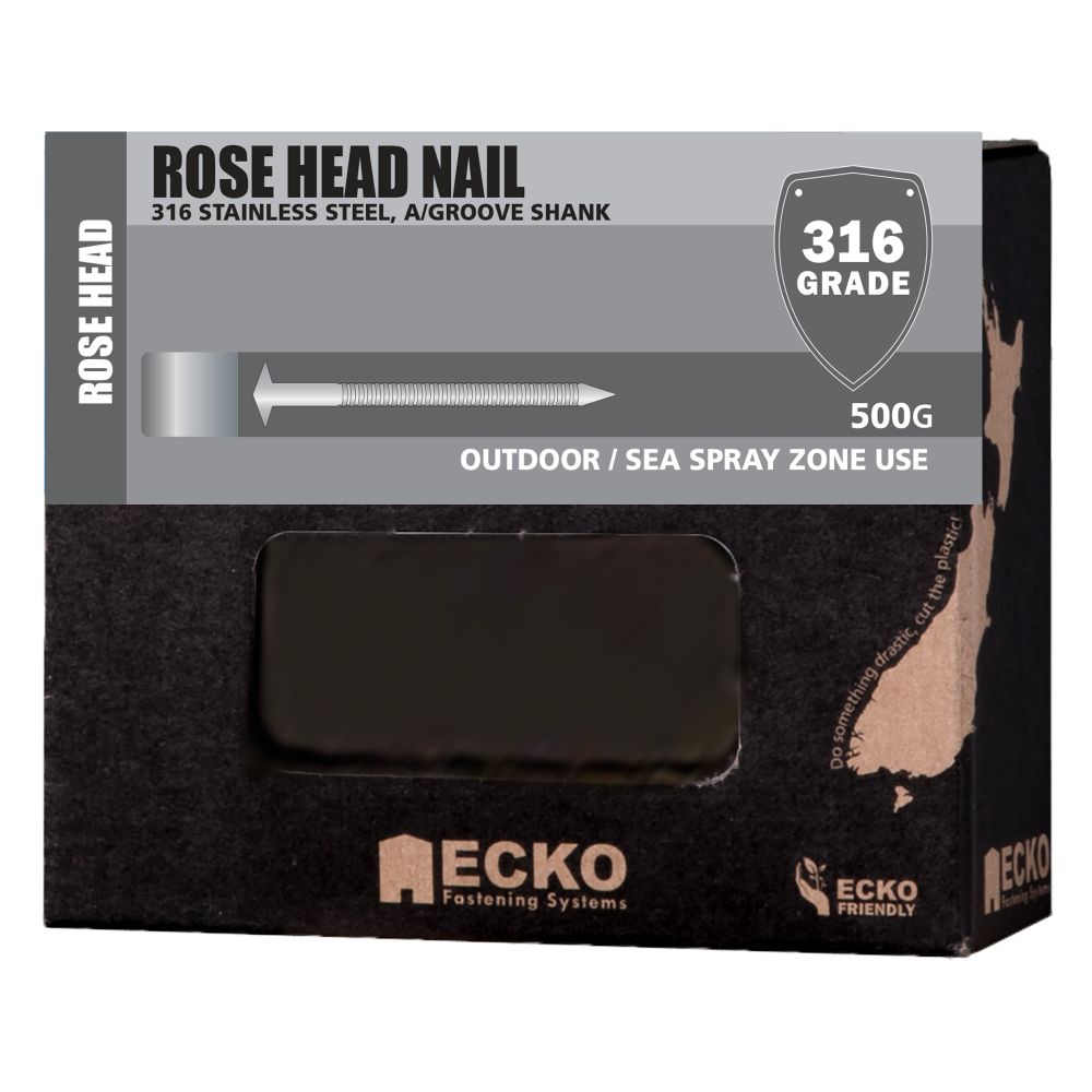 Nail Stainless Steel T316 Rose Head Annular Grooved 50 x 2.80mm 500g Nail Stainless Steel T316 Rose Head Annular Grooved 50 x 2.80mm 500g
