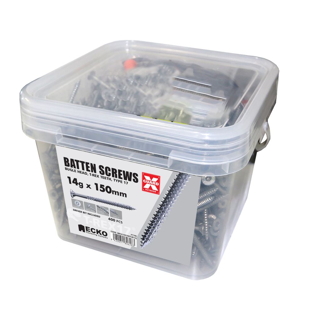 Ecko Batten Screw 14g 150mm Outdoor XGuard Promo 400 Tub