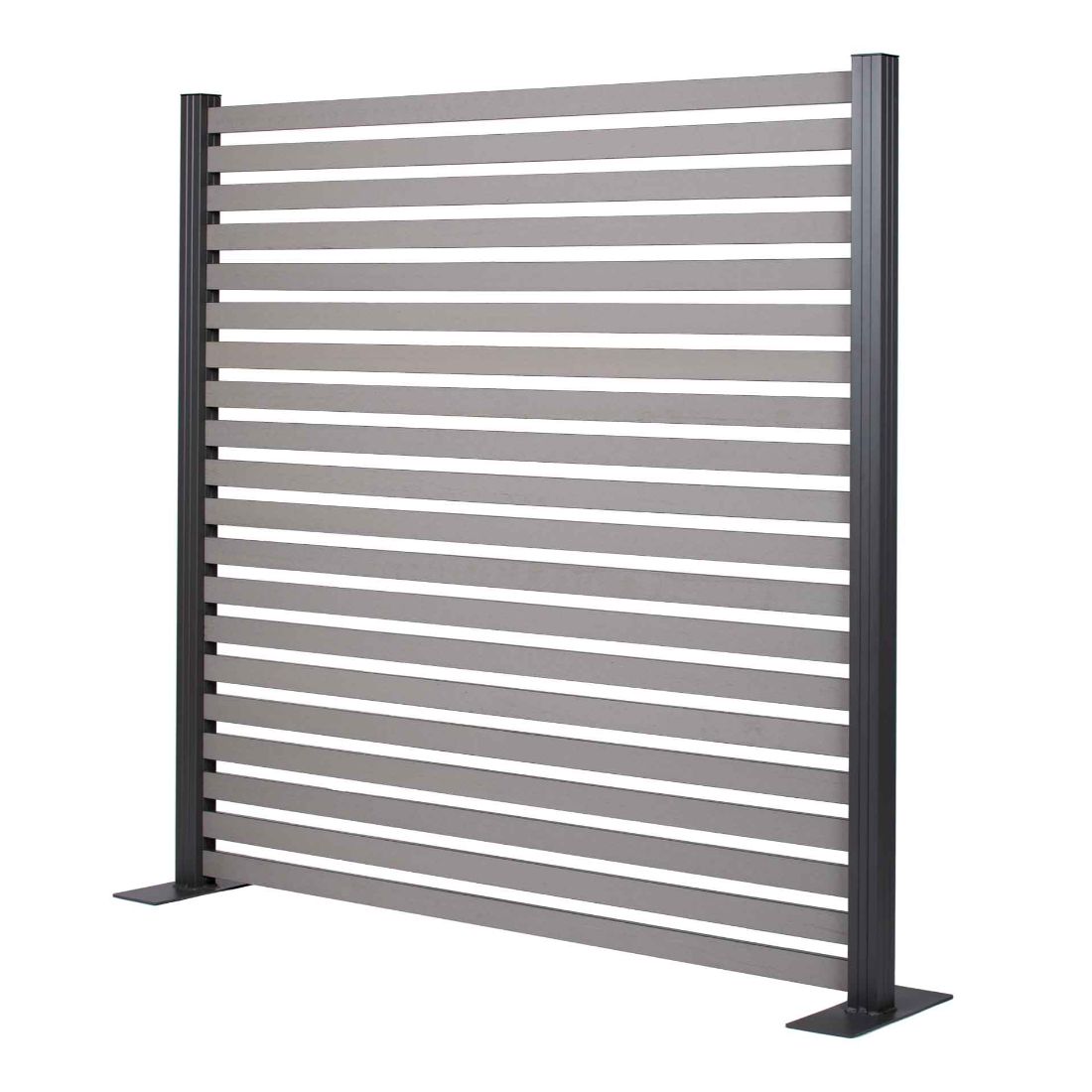 Composite Slat Fence Panel Kit 1800 X 1875mm Grey | PlaceMakers NZ