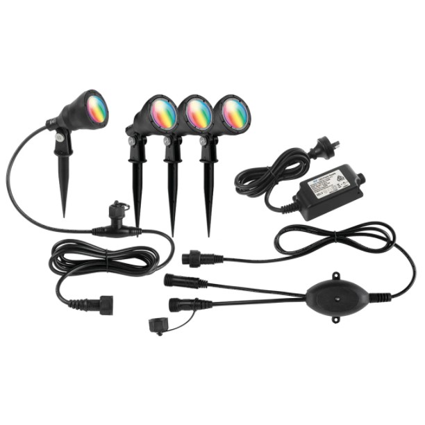 Smart WiFi RGB Garden Light Kit 4 Pack Black Smart WiFi RGB Garden Light Kit 4 Pack Black