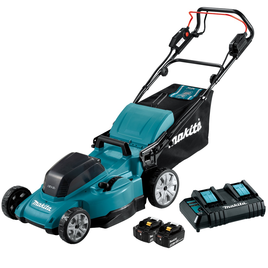 Lawn Mower Kit 18V X 2 (36V) LXT 460mm 18 Inch Self Propelled 5.0Ah DLM481CT2 Lawn Mower Kit 18V X 2 (36V) LXT 460mm 18 Inch Self Propelled 5.0Ah DLM481CT2