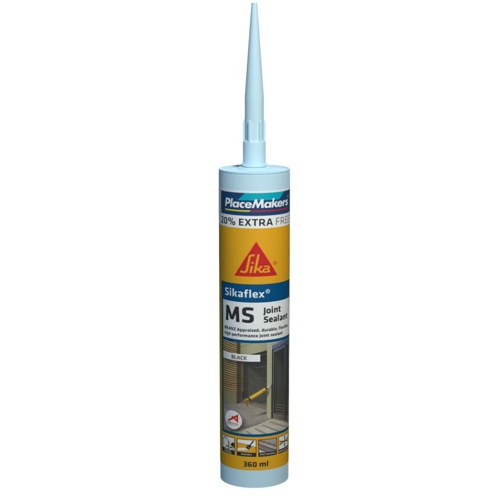 Sikaflex MS Modified Silicone Sealant 20 Extra 360ml Black PlaceMakers NZ