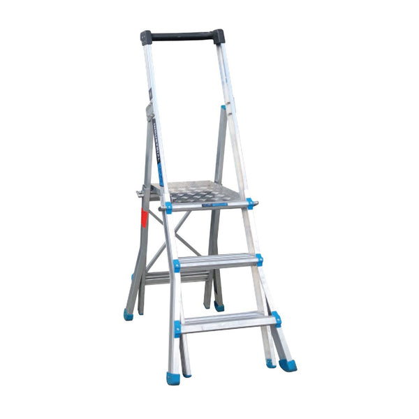 AdjustaStep Height Adjustable Platform Ladder 35 Step Aluminium 180kg