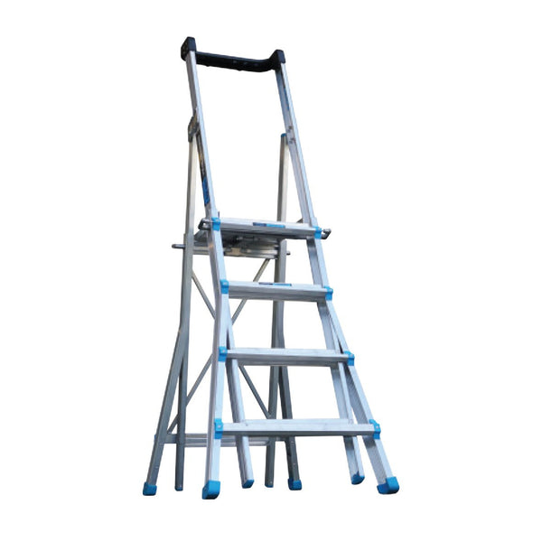 AdjustaStep Height Adjustable Platform Ladder 47 Step Aluminium 180kg
