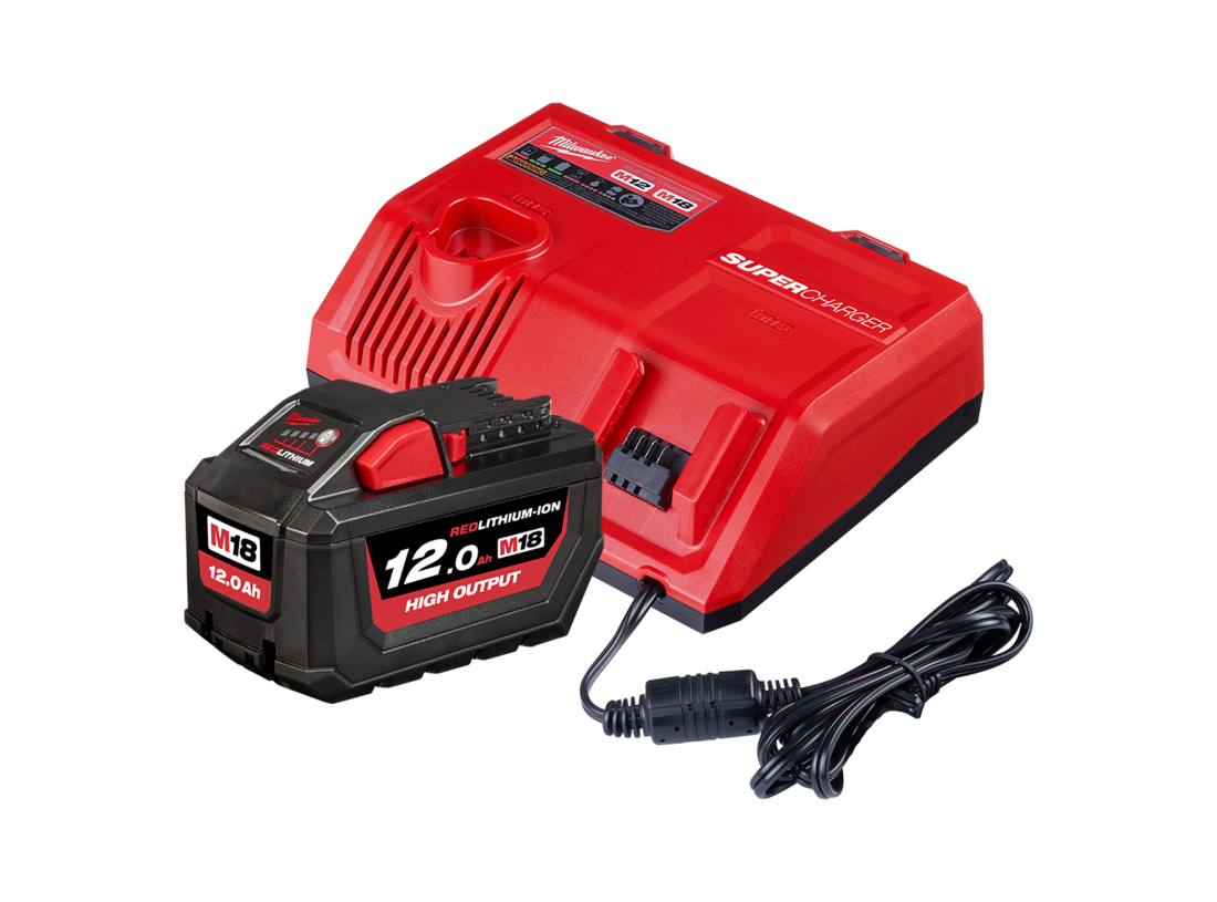 M18 Redlithium Ion High Output Starter Pack Super Charger 12Ah M18HOSPS121B PlaceMakers NZ